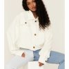 Jacket * | Free People Women'S Saturday Cropped Shacket Ivory