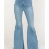 Jean * | Free People Women'S Light Wash High-Rise Just Float On Flare Jeans Blue