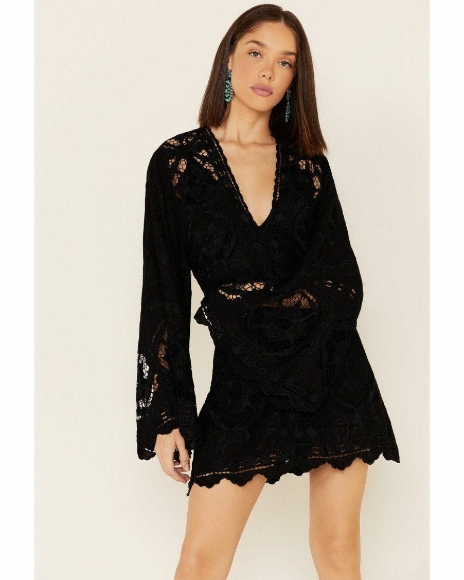 Dress * | Free People Women'S Northern Lights Mini Dress Black