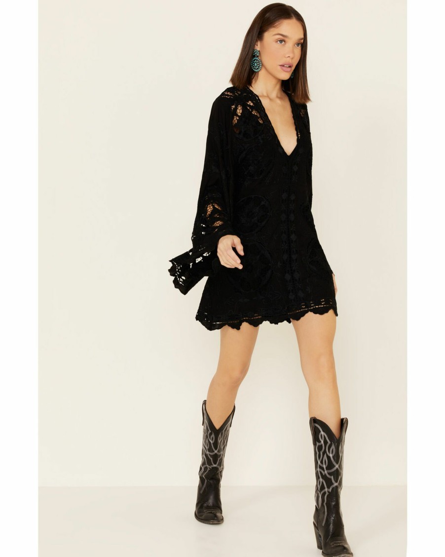 Dress * | Free People Women'S Northern Lights Mini Dress Black