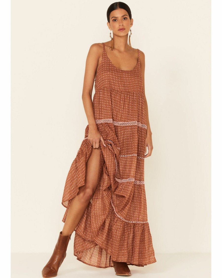 Dress * | Free People Women'S Midnight Dance Print Sleeveless Maxi Dress