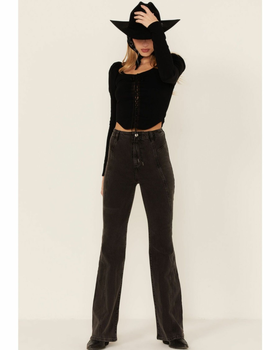 Jean * | Free People Women'S Florence Flare Jeans Black