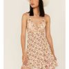 Dress * | Free People Women'S Adella Floral Print Sleeveless Slip Dress Pink