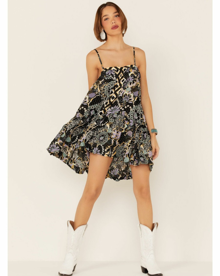 Dress * | Free People Women'S Get A Clue Mini Dress Black