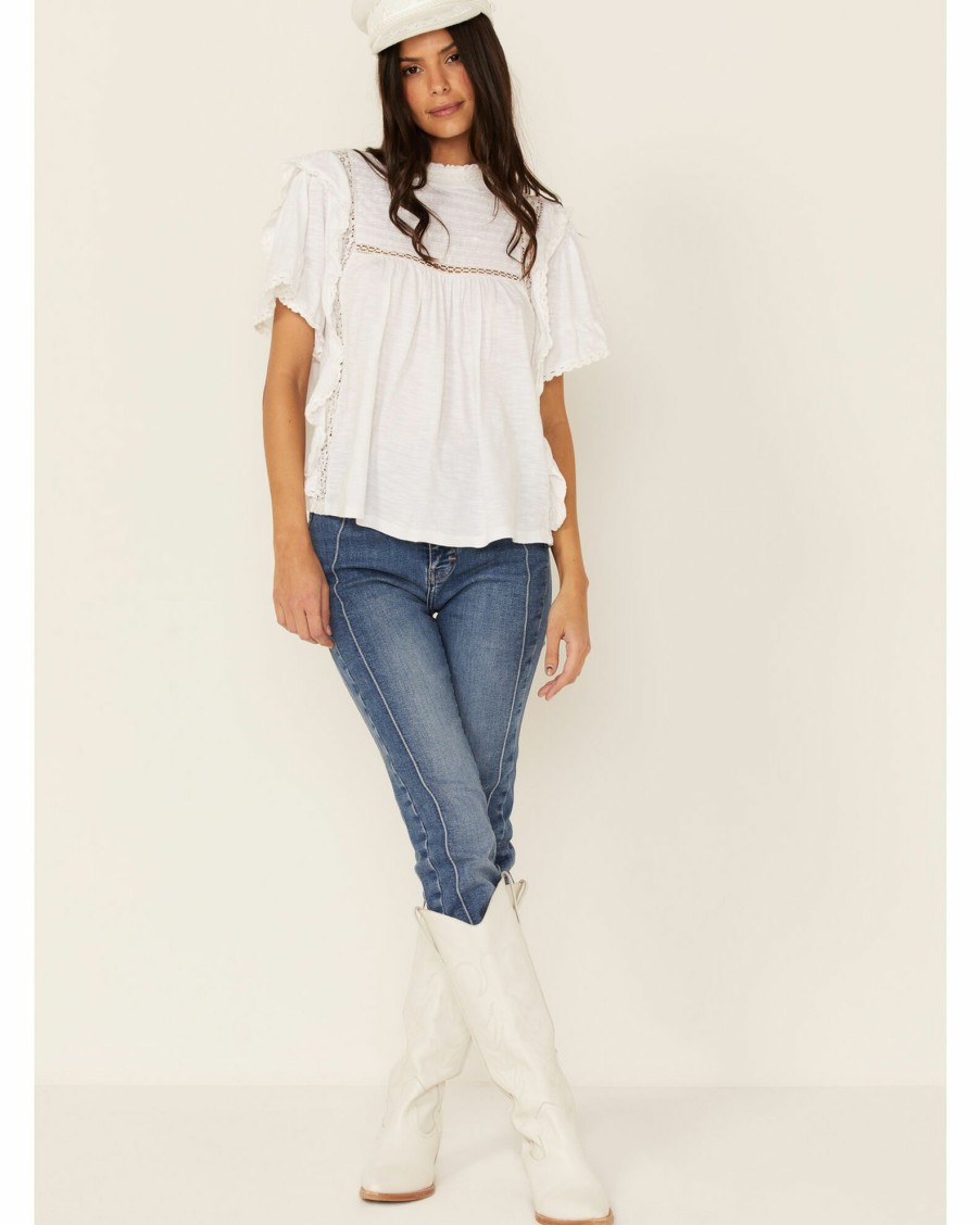 Shirt * | Free People Women'S Le Femme Tee White