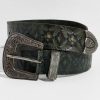 Belt * | Free People Women'S Outlaw Embossed Leather Belt Jade