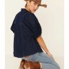 Shirt * | Free People Women'S Suhrie Denim Short Sleeve Top