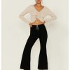 Jean * | Free People Women'S Youthquake High-Rise Crop Flare Jeans Black