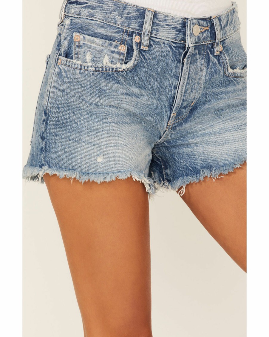 Shorts * | Free People Women'S Good Times Relaxed Shorts Blue