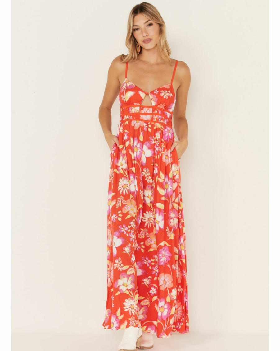 Dress * | Free People Women'S Wisteria Floral Print Maxi Dress