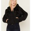 Jacket * | Free People Women'S Fleur De Lis Denim Puffer Jacket Black