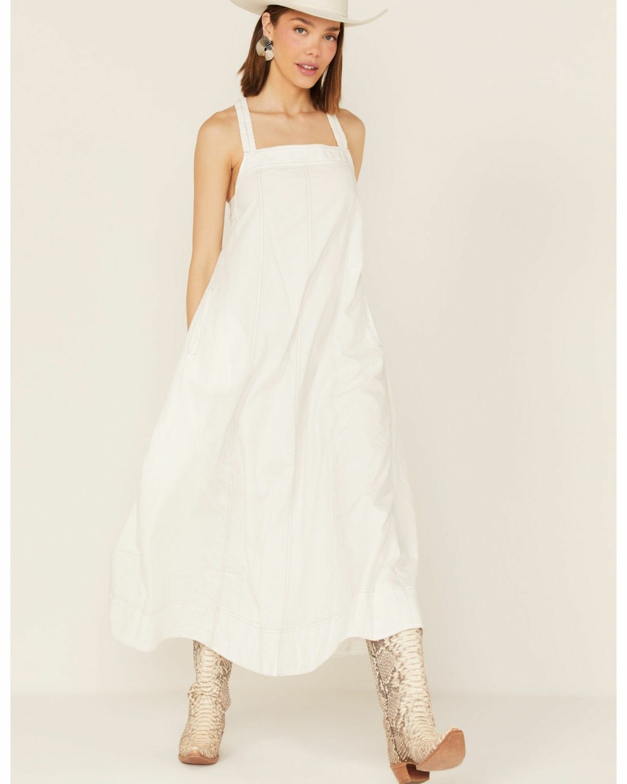 Dress * | Free People Women'S Desert Hearts Apron Dress White