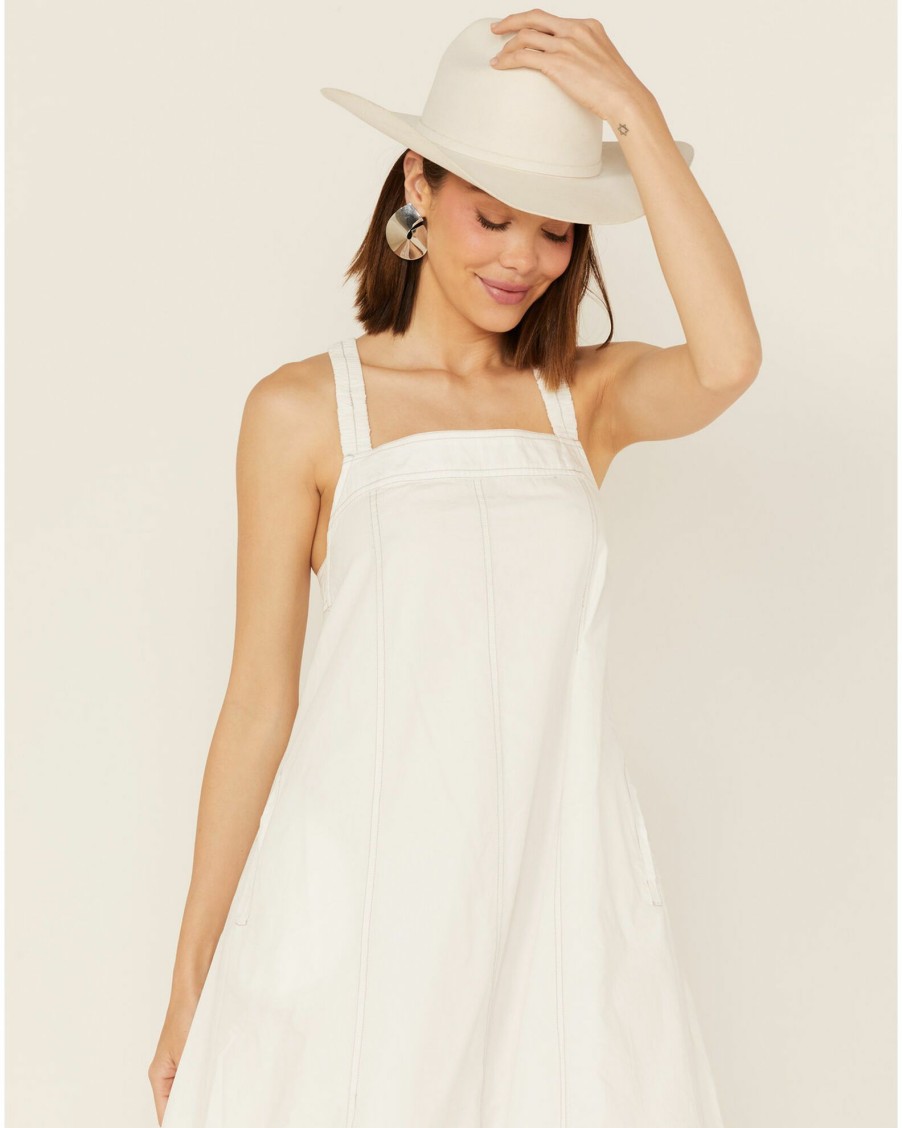 Dress * | Free People Women'S Desert Hearts Apron Dress White