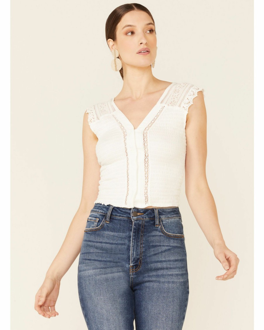 Shirt * | Free People Women'S On My Mind Tank Top Ivory