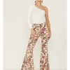 Jean * | Free People Women'S Barcelona Combo Print Float On Flare Jeans Multi