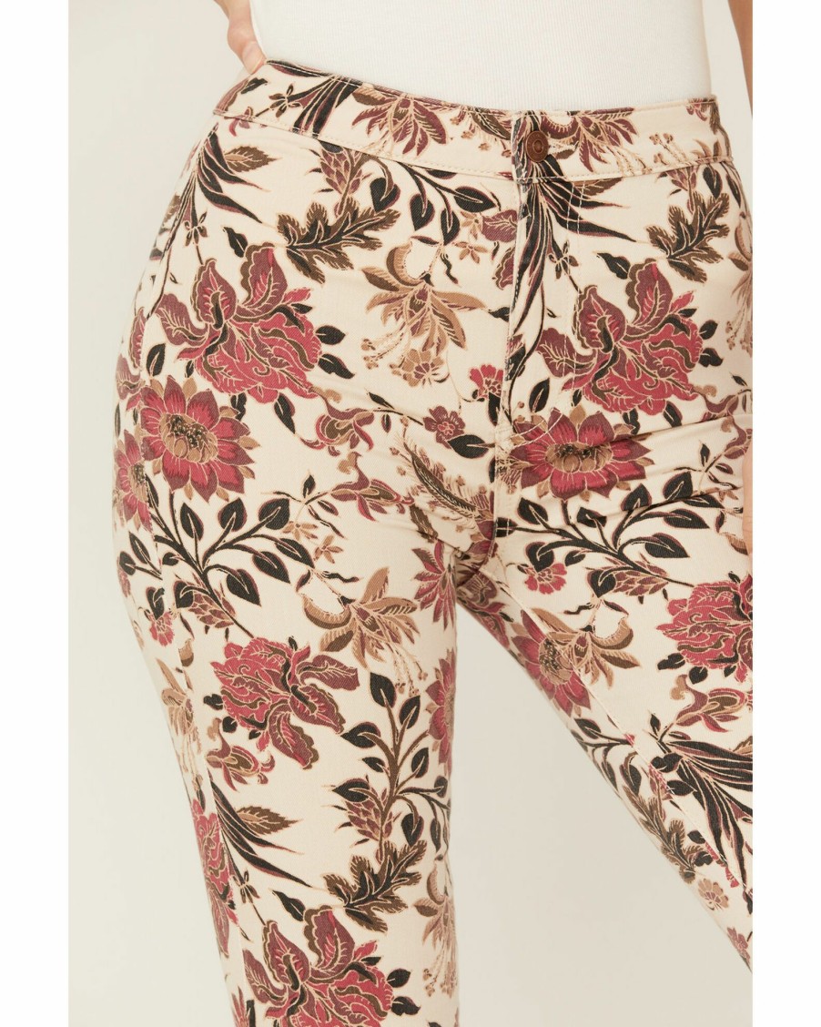 Jean * | Free People Women'S Barcelona Combo Print Float On Flare Jeans Multi