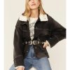 Jacket * | Free People Women'S Ariel Cozy Denim Bomber Jacket Washed Black