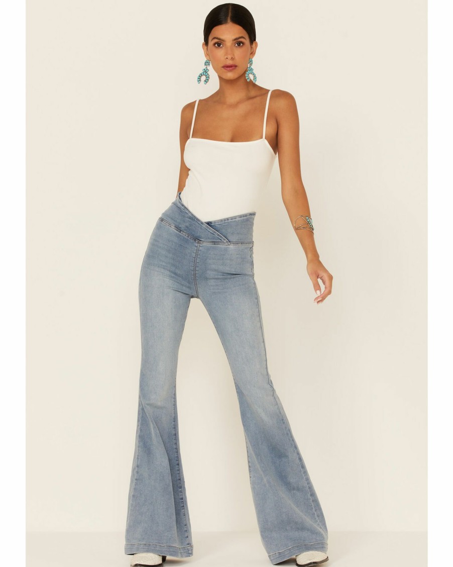 Jean * | Free People Women'S Venice Beach Flare Jeans Blue