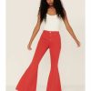 Jean * | Free People Women'S Just Float On High-Rise Flare Jeans Red