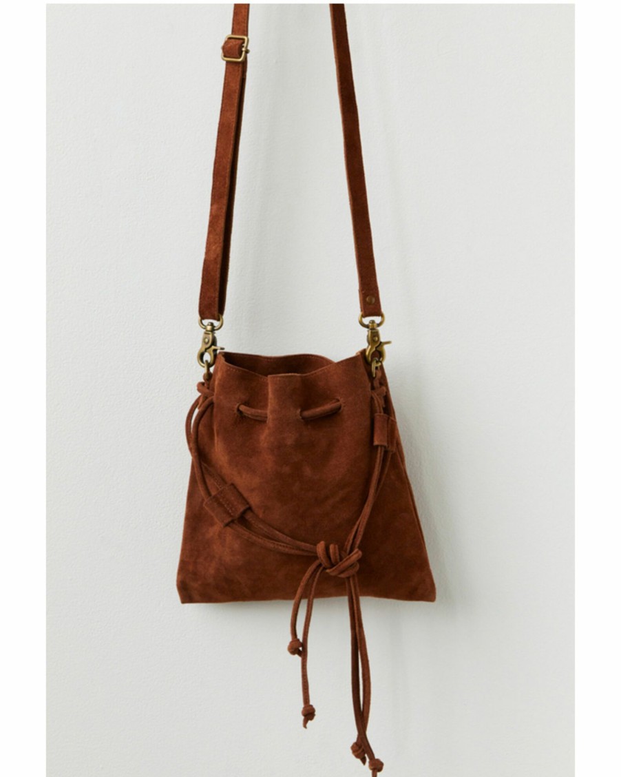 Purse / Handbag * | Free People Women'S Tan Billie Suede Crossbody