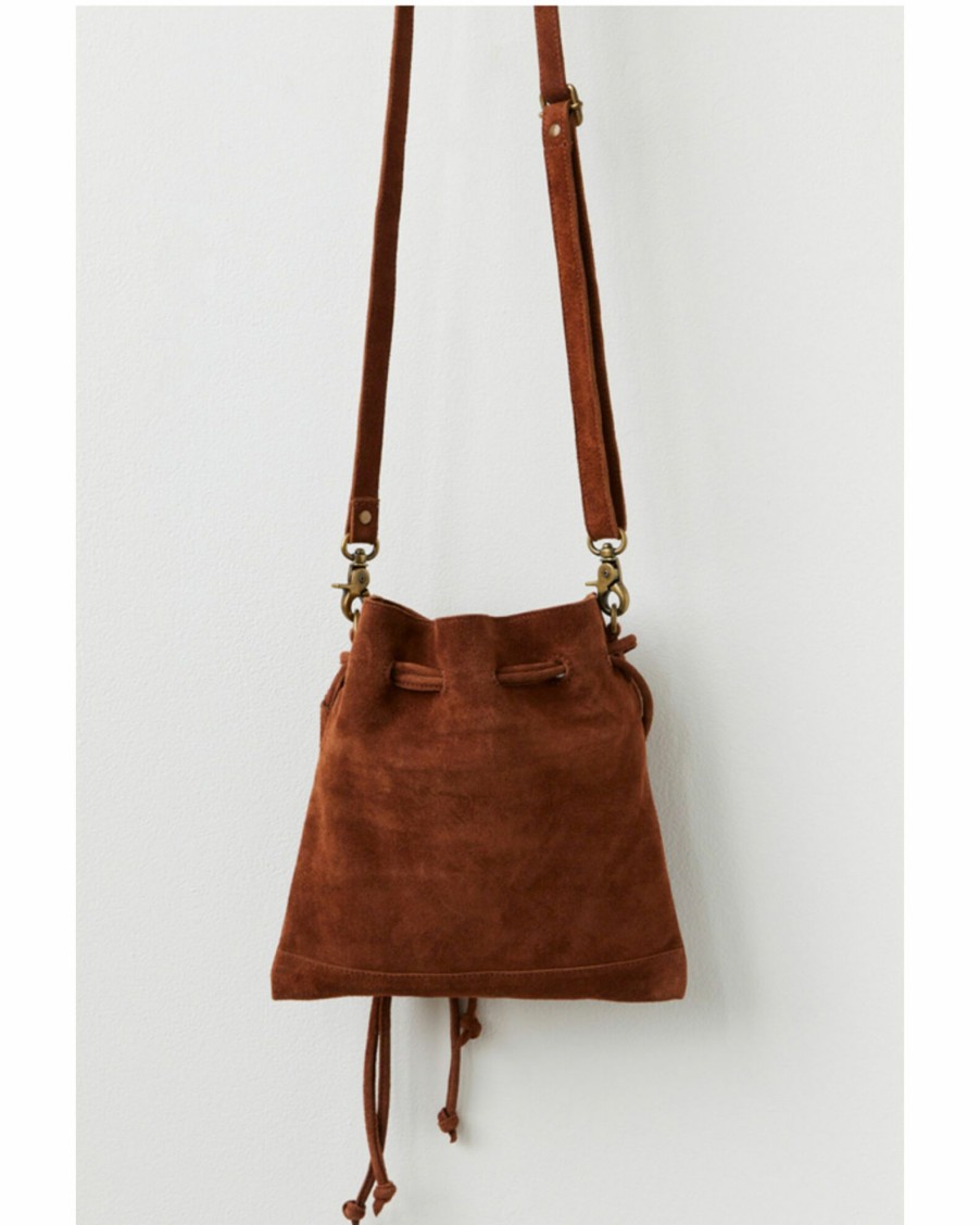 Purse / Handbag * | Free People Women'S Tan Billie Suede Crossbody