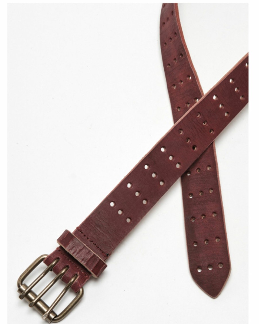 Belt * | Free People Women'S Triple Threat Leather Belt Brandy Brown