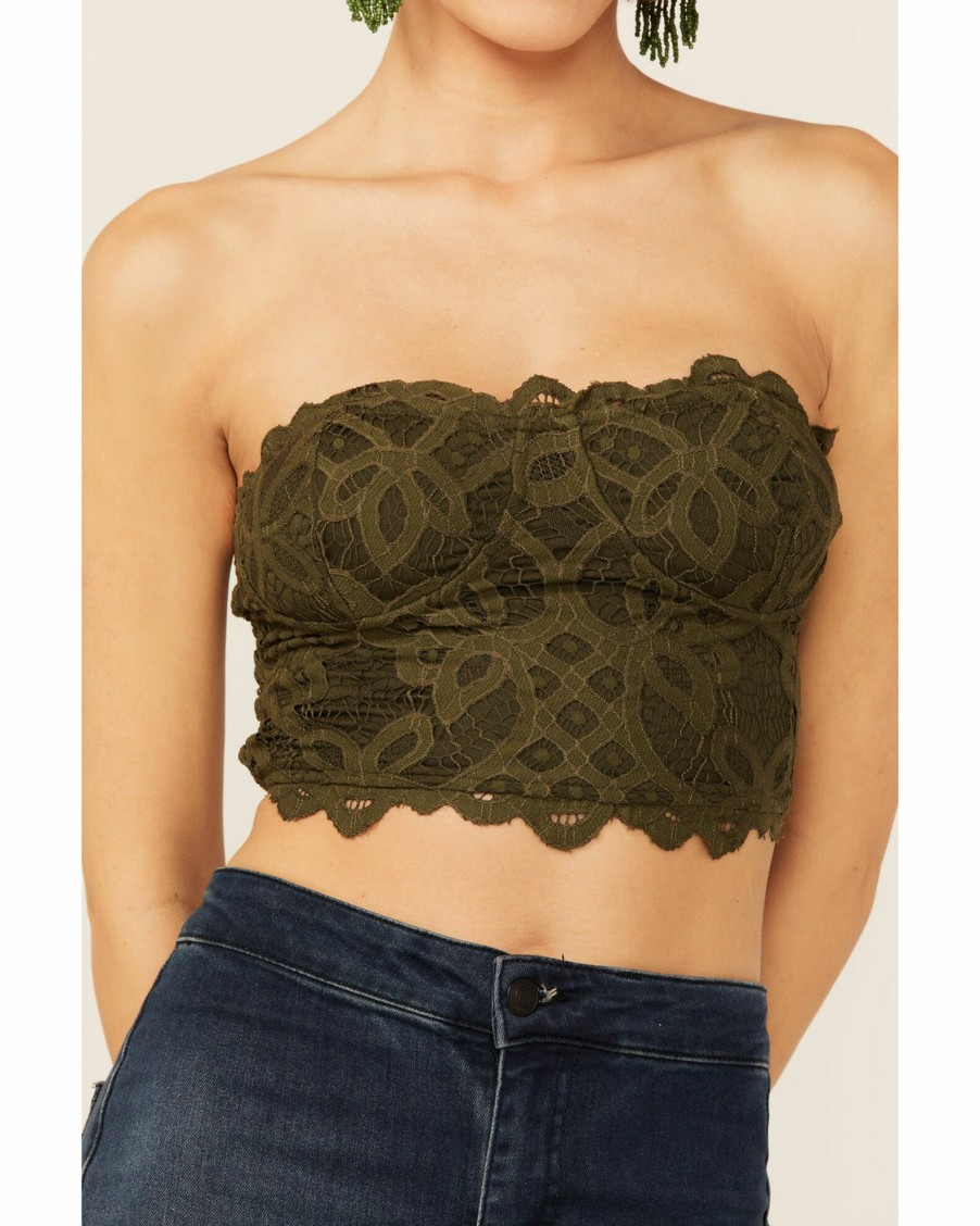 Shirt * | Free People Women'S Army Adella Corset Bralette Olive