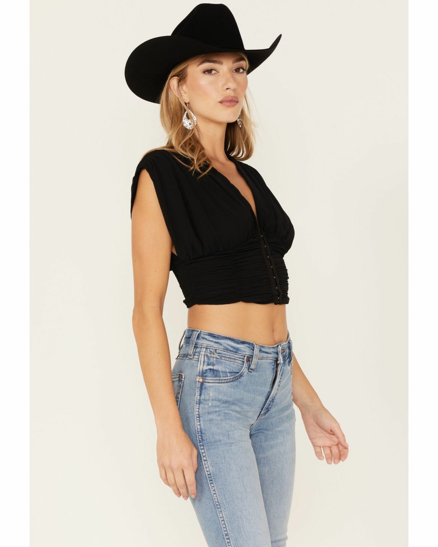 Shirt * | Free People Women'S Aria Ruched Corset Crop Top