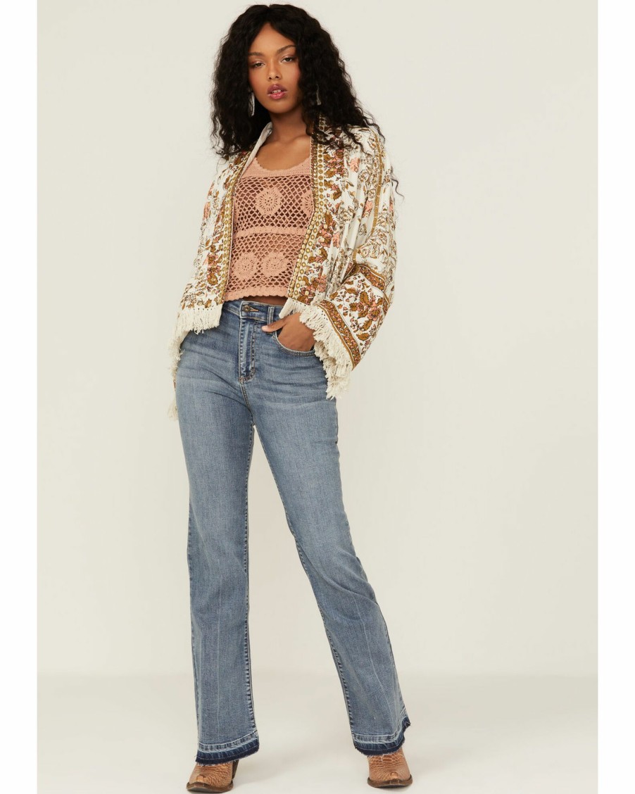 Jacket * | Free People Women'S Rays Of Light Embellished Jacket Ivory