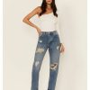 Jean * | Free People Women'S Light Wash Bren Boyfriend Jeans Blue