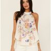 Shirt * | Free People Women'S Emily Printed Tank Ivory