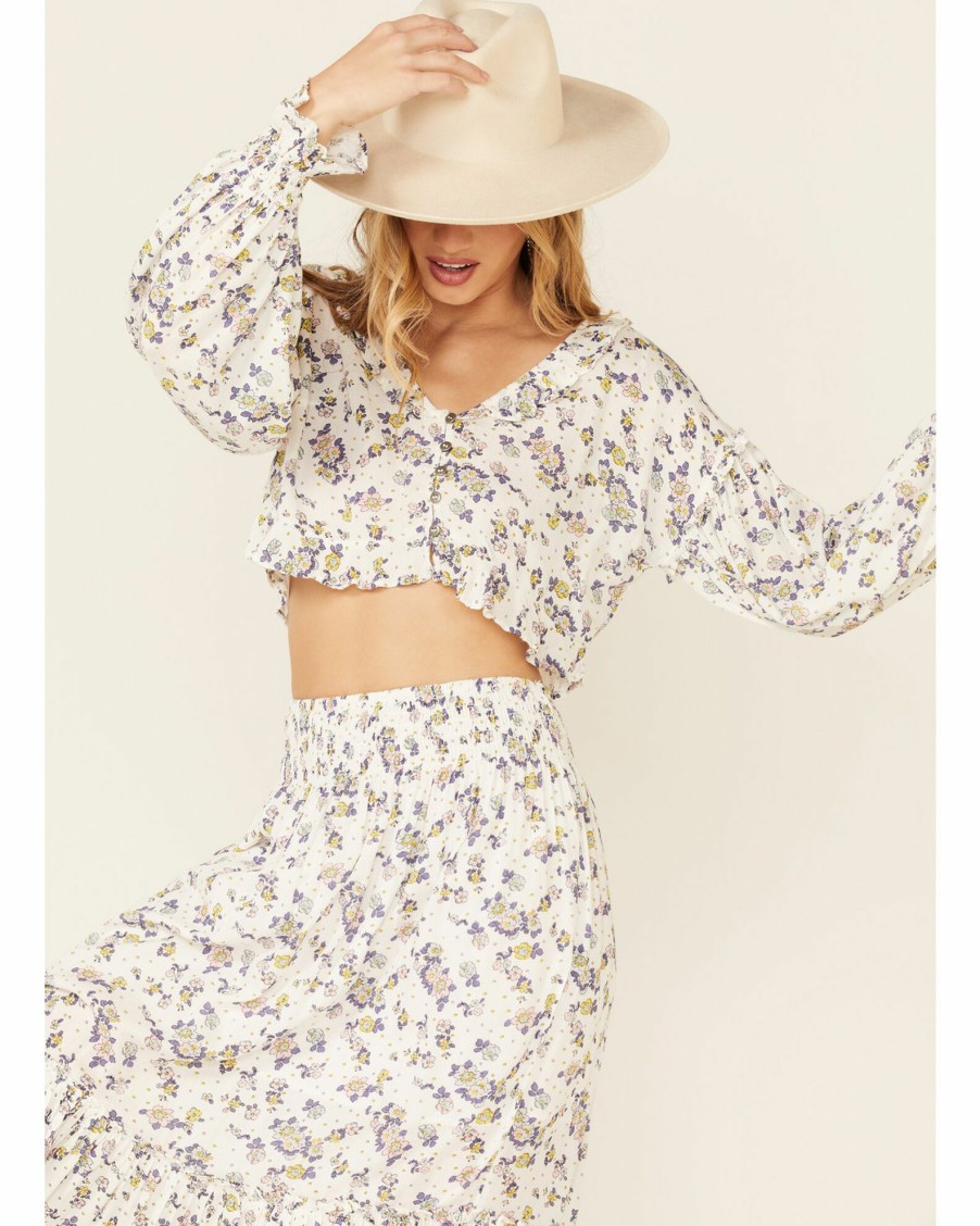 Dress * | Free People Women'S Secret Garden Skirt Set Ivory