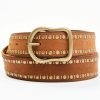 Belt * | Free People Women'S Brown Studded Leather Belt Cognac