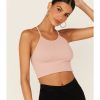 Shirt * | Free People Women'S Soft Ribbed Racerback Crop Tank Top Pink