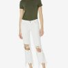 Jean * | Free People Women'S Maggie Mid-Rise Straight Leg Jeans White