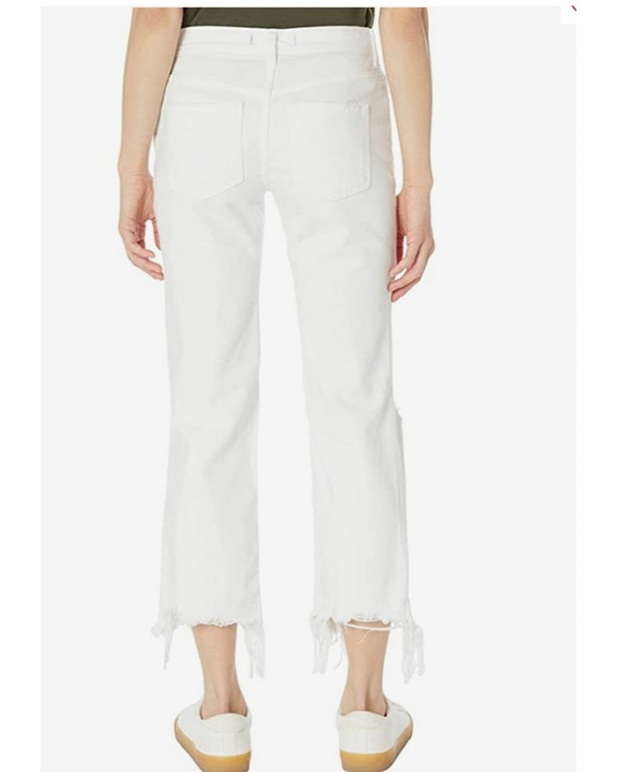 Jean * | Free People Women'S Maggie Mid-Rise Straight Leg Jeans White