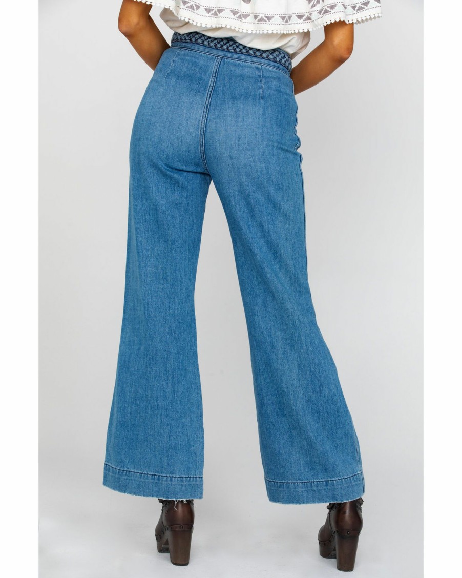 Jean * | Free People Women'S Seasons In The Sun Jeans Blue