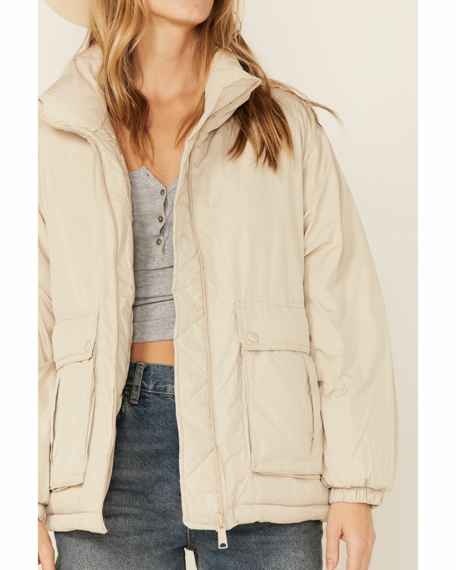 Jacket * | Free People Women'S Duvet Bomber Jacket Oatmeal