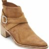 Boot * | Free People Women'S Back Loop Ankle Buckle Booties Snip Toe Tan