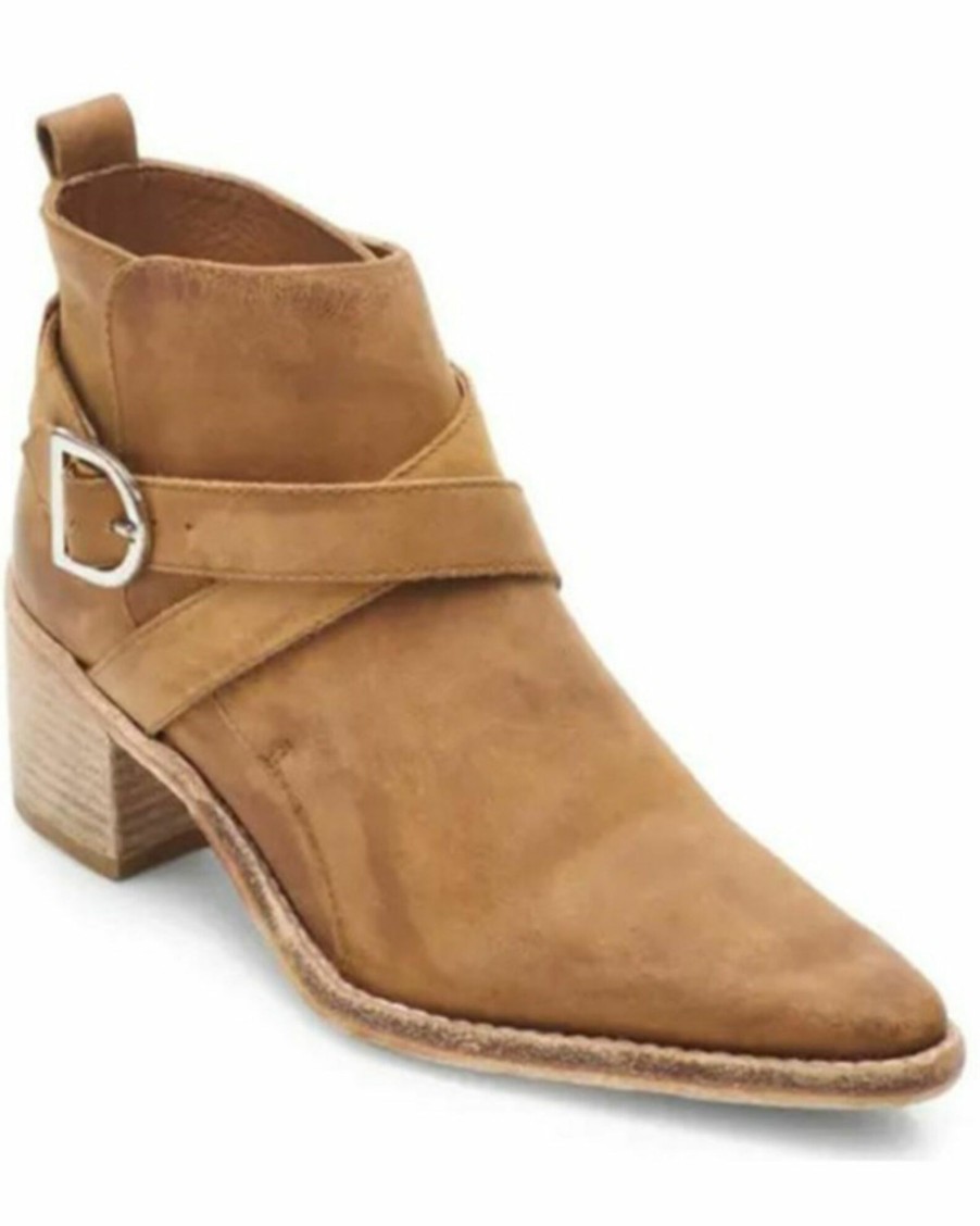 Boot * | Free People Women'S Back Loop Ankle Buckle Booties Snip Toe Tan