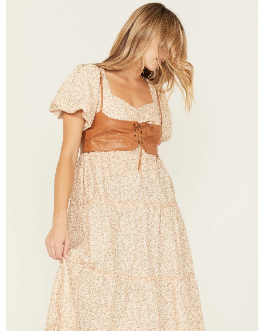 Belt * | Free People Women'S Hastings Leather Corset Belt