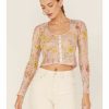 Shirt * | Free People Women'S Angelina Floral Print Crop Top