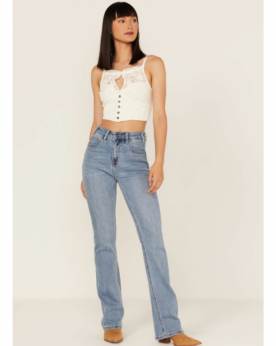 Shirt * | Free People Women'S Have My Heart Cropped Tank Top White