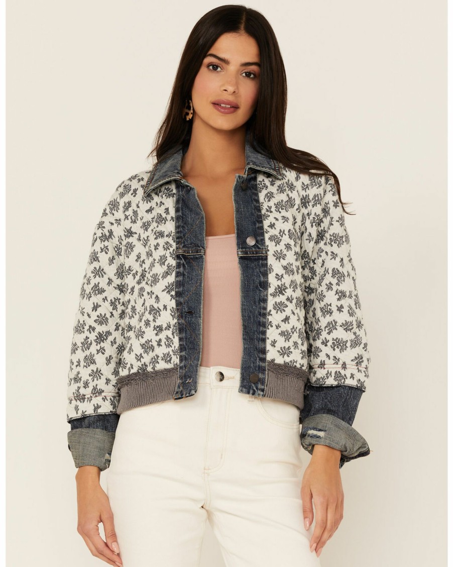 Jacket * | Free People Women'S Ditsy Floral Denim Jacket Multi