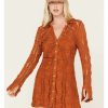 Dress * | Free People Women'S Shayla Lace Mini Dress Orange