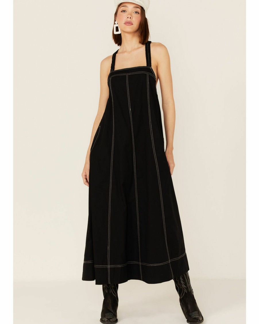 Dress * | Free People Women'S Desert Hearts Apron Dress Black