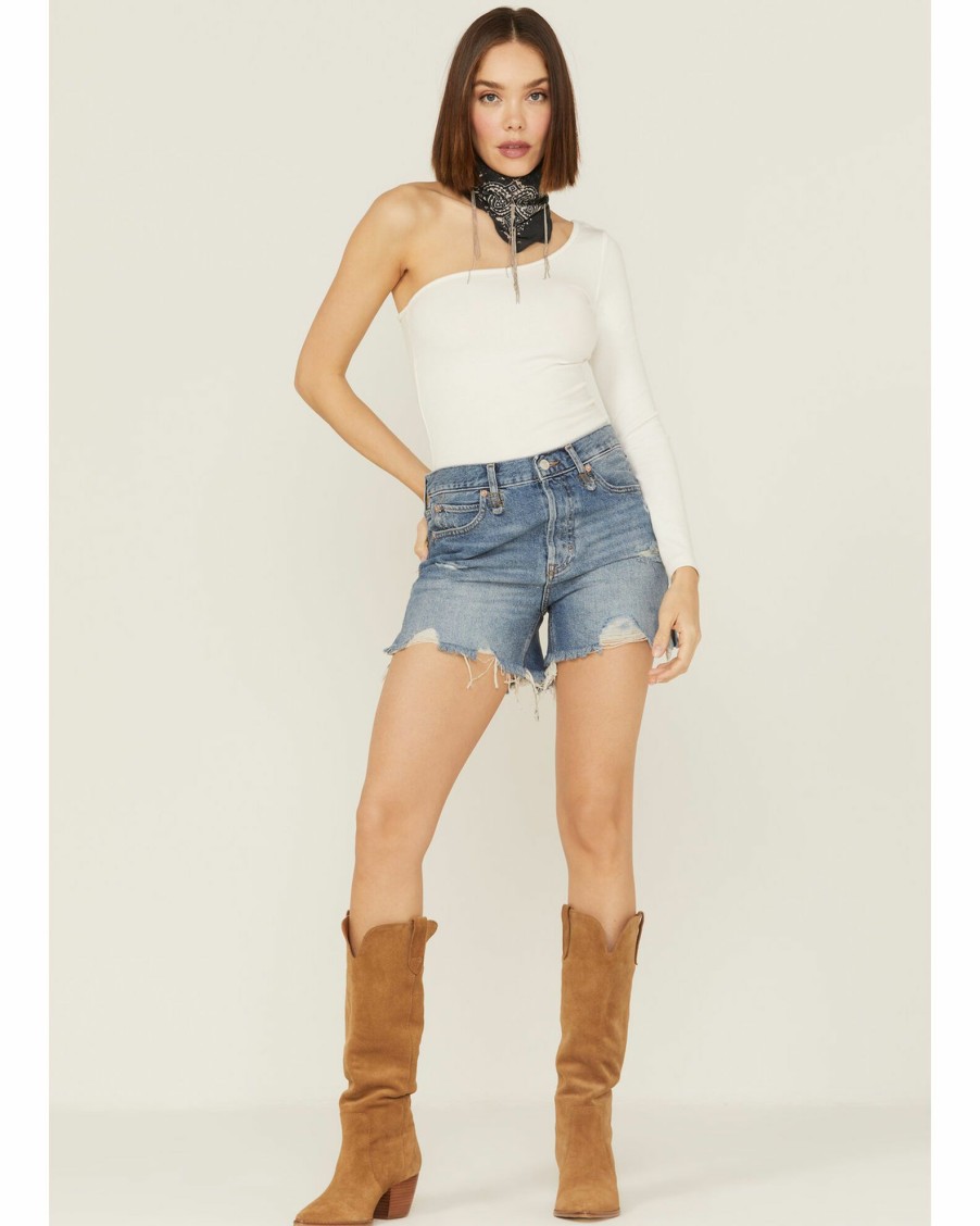 Shorts * | Free People Women'S Makai Twist & Shout Denim Shorts