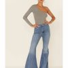 Jean * | Free People Women'S Love Letters Float On Flare Jeans Blue