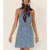 Dress * | Free People Women'S Sami Denim Mini Dress Blue