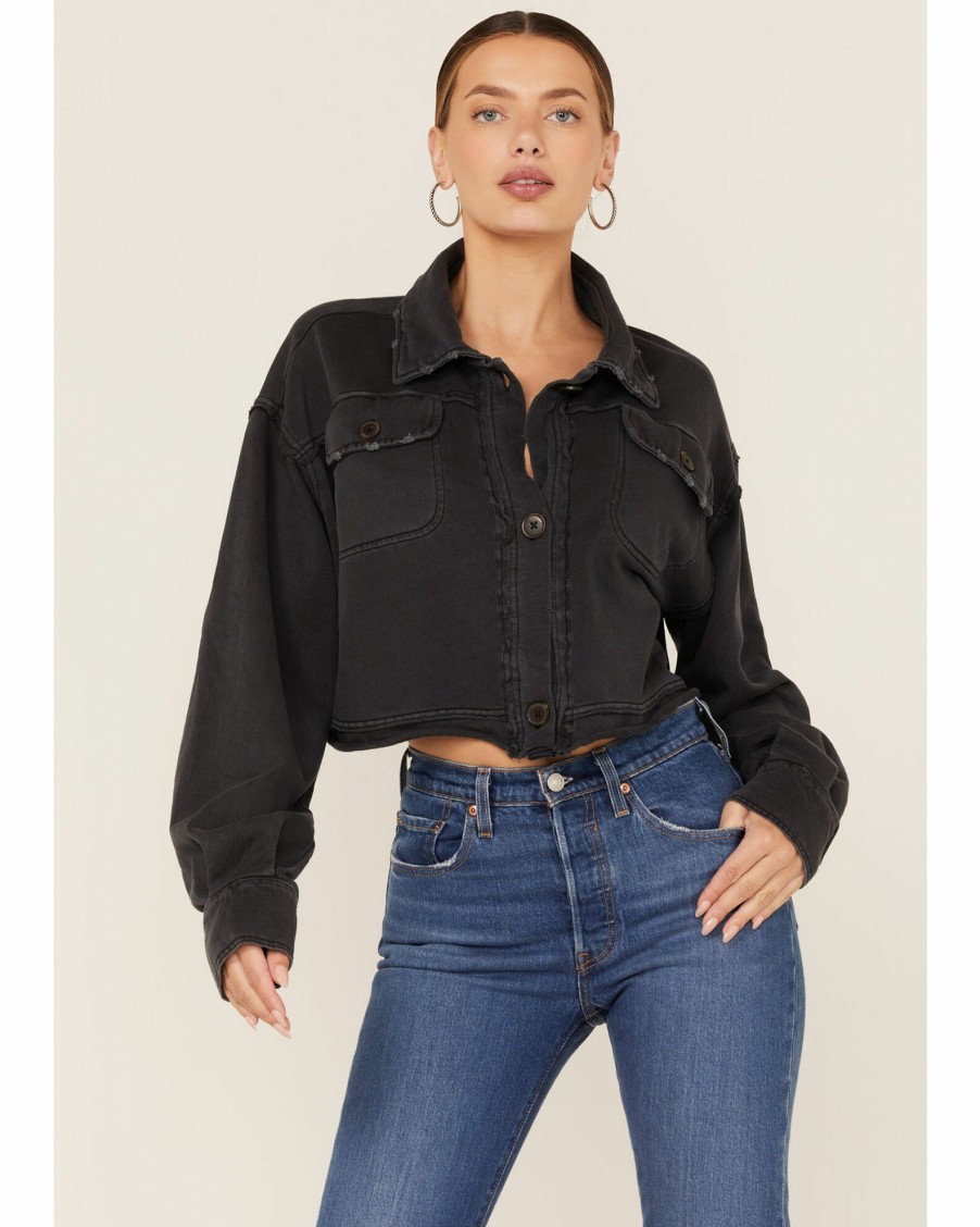 Shirt * | Free People Women'S Saturday Cropped Shacket